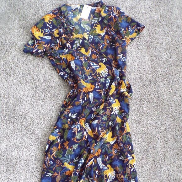 NWT J crew animal print wrap dress 6 - Picture 3 of 9